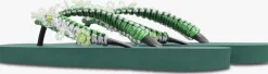 groene uzurii teenslippers macrame green blossom