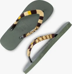 groene uzurii teenslippers indiana bronze