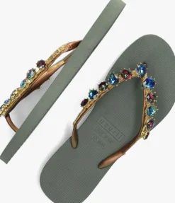 groene uzurii teenslippers alexia