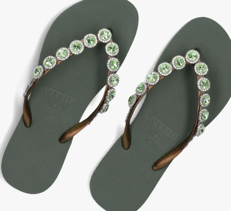 groene uzurii teenslippers beatrix