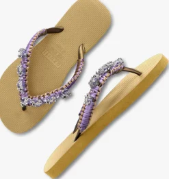 groene uzurii teenslippers marcrame poodle doodle