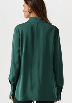groene vanilia blouses satin wrap blouse