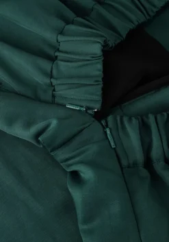 groene vanilia maxi jurk linnen open back dress