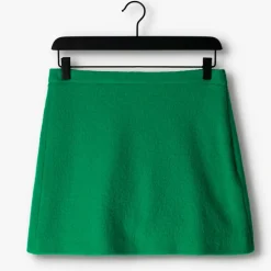 groene vanilia minirok curl wool mini