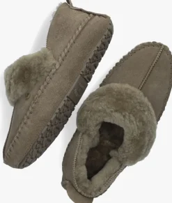 groene warmbat pantoffels barrine