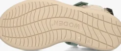 groene woden sandalen cirkeline