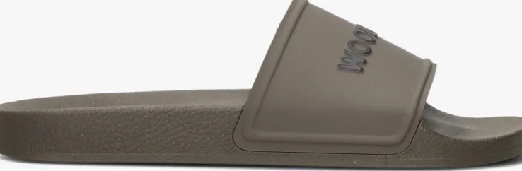 groene woolrich badslippers slide sandal