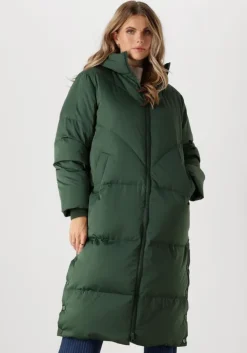 groene y.a.s. gewatteerde jas yasirma ls long down coat