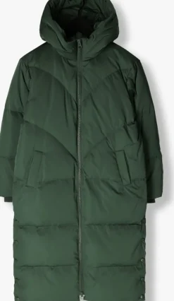 groene y.a.s. gewatteerde jas yasirma ls long down coat