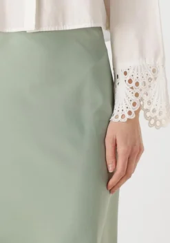 groene y.a.s. maxirok yaspella hw midi skirt s. noos