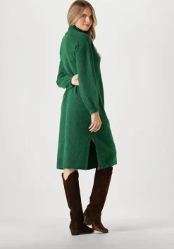 groene y.a.s. midi jurk yasbalis ls funnel knit dress