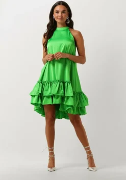 groene y.a.s. mini jurk yaseleanor sl halterneck dress