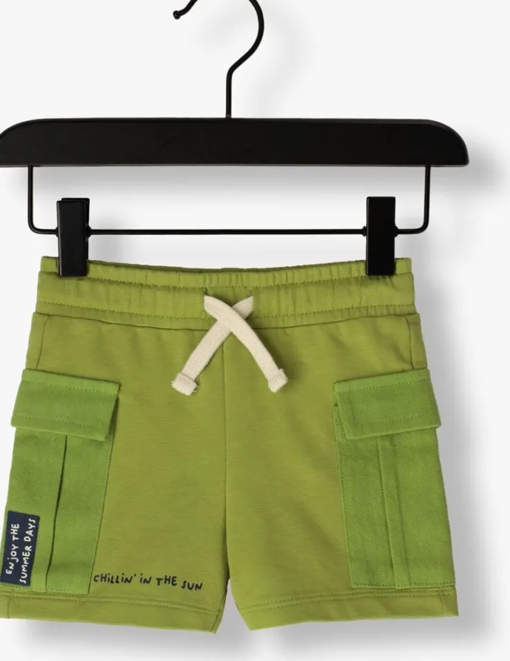 groene your wishes korte broek solid cargo shorts