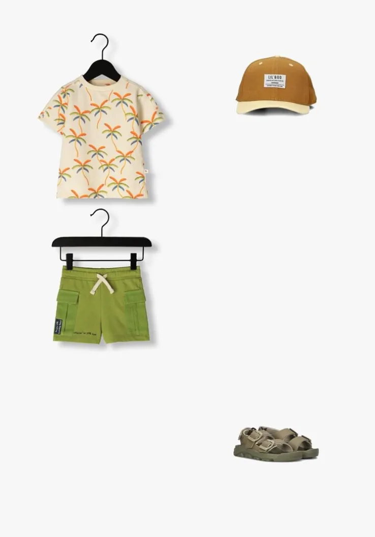 groene your wishes korte broek solid cargo shorts