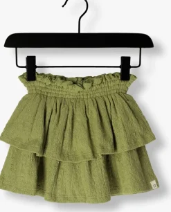 groene your wishes minirok broderie ruffle skirt
