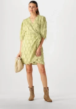 khaki aaiko mini jurk florica fringe pes 482