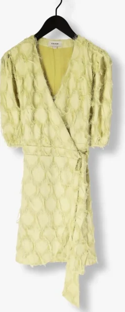 khaki aaiko mini jurk florica fringe pes 482