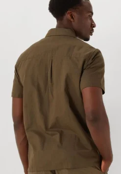 khaki anerkjendt overhemden akleo sss cot/linen shirt