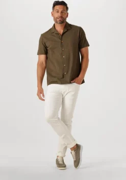 khaki anerkjendt overhemden akleo sss cot/linen shirt