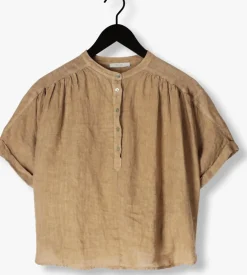 khaki by-bar blouses axel linnen blouse