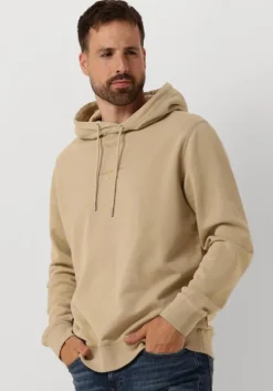 khaki calvin klein sweater washed monologo hoodie