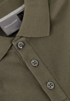 khaki gentiluomo polo polo 3 button ss j2006-219