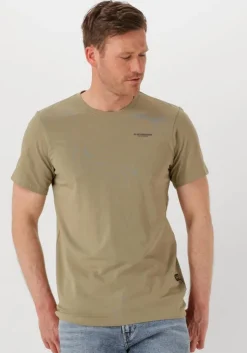 khaki g-star raw t-shirt slim base r t s/s