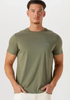 khaki lacoste t-shirt 1tht1 mens tee-shirt 12