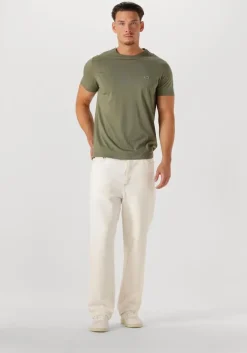 khaki lacoste t-shirt 1tht1 mens tee-shirt 12