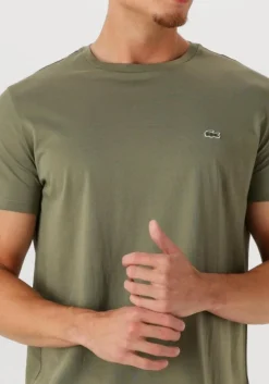 khaki lacoste t-shirt 1tht1 mens tee-shirt 12