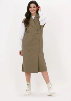 khaki levete room gilet marilyn 8 waistcoat