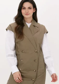 khaki levete room gilet marilyn 8 waistcoat