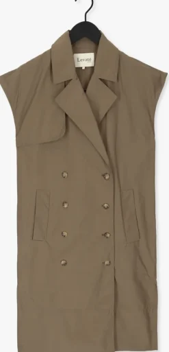 khaki levete room gilet marilyn 8 waistcoat