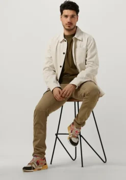 khaki scotch & soda trui essentials - ecovero viscose-blend crewneck pullover