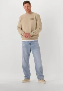 khaki tommy hilfiger sweater monotype label sweatshirt