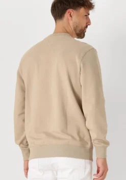 khaki tommy hilfiger trui essential terry crewneck