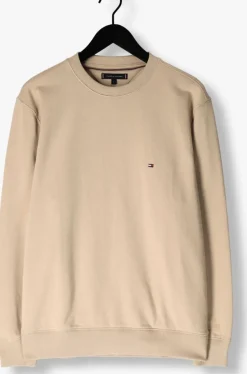 khaki tommy hilfiger trui essential terry crewneck