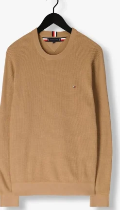 khaki tommy hilfiger trui refined structure cr