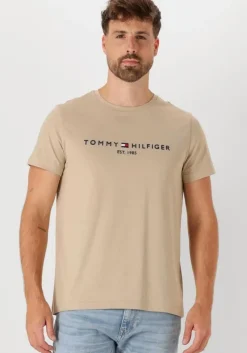 khaki tommy hilfiger t-shirt tommy logo tee