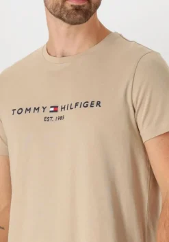 khaki tommy hilfiger t-shirt tommy logo tee