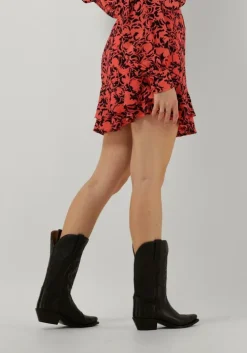 koraal alix the label minirok ladies woven two colour ruffle skirt