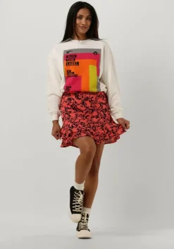 koraal alix the label minirok ladies woven two colour ruffle skirt