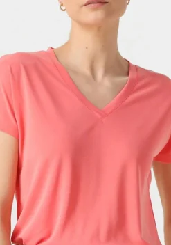 koraal msch copenhagen t-shirt mschfenya modal v neck tee