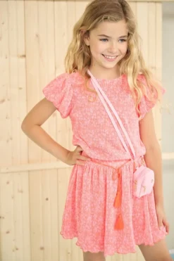koraal nono mini jurk miron daisy dress