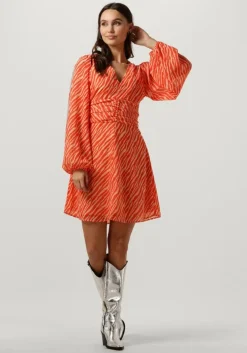 koraal notes du nord mini jurk genny recycled short dress