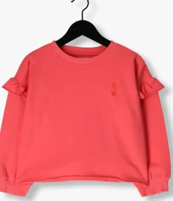 koraal petit blush sweater june ruffle sweater