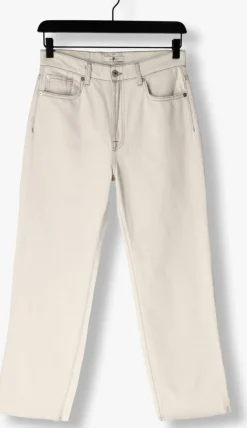 lichtblauwe 7 for all mankind bootcut jeans logan stovepipe icy bay with raw cut