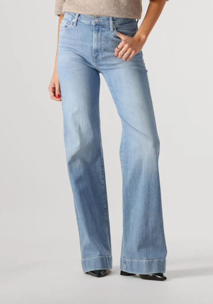lichtblauwe 7 for all mankind wide jeans modern dojo bloom