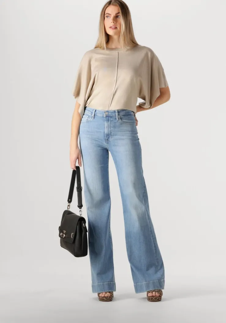 lichtblauwe 7 for all mankind wide jeans modern dojo bloom