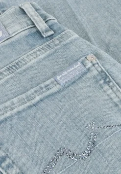 lichtblauwe 7 for all mankind bootcut jeans bootcut olina with embellished squiggle